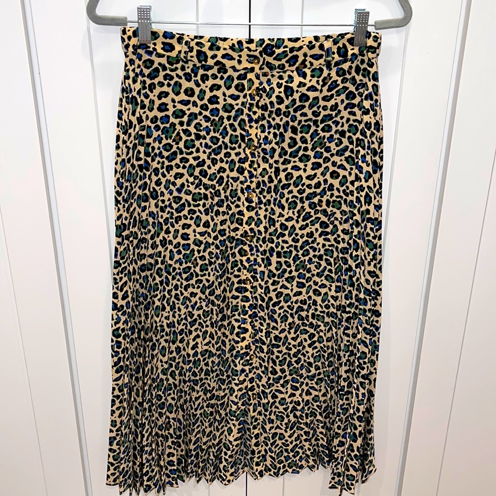 LEOPARD PLEATED STRADIVARIUS SKIRT